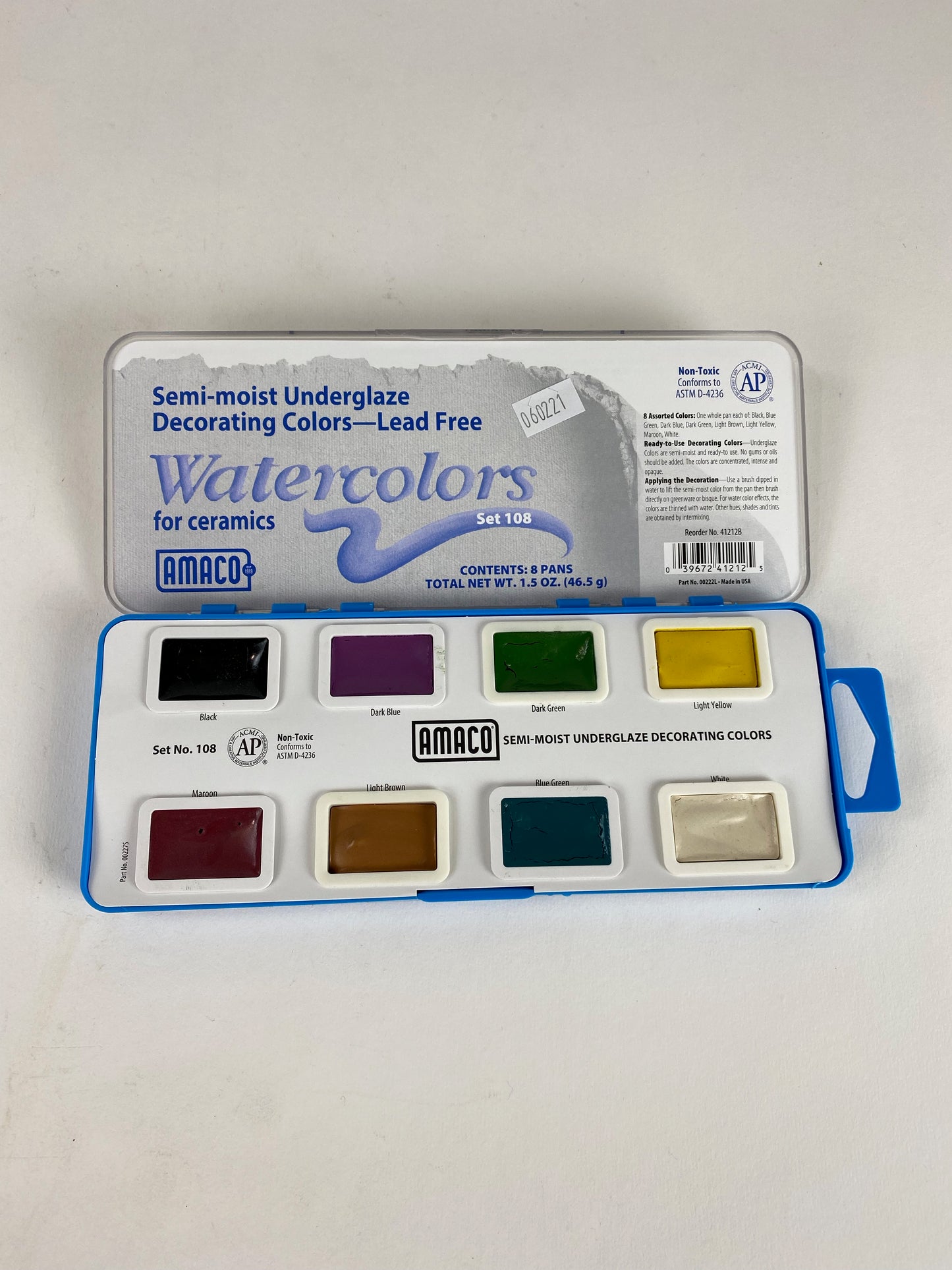 Amaco Underglaze Decorating Colors Palette
