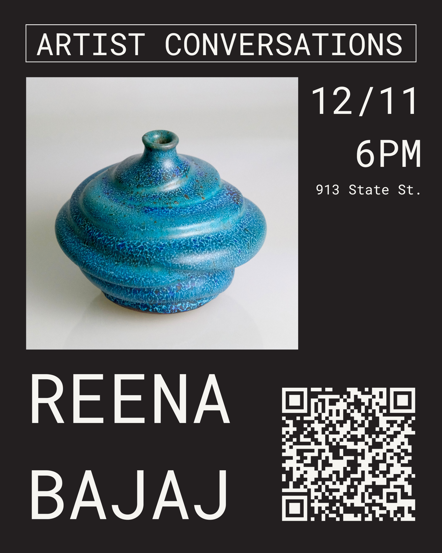 RSVP: Artist Conversations - Reena Bajaj 12/11 6PM