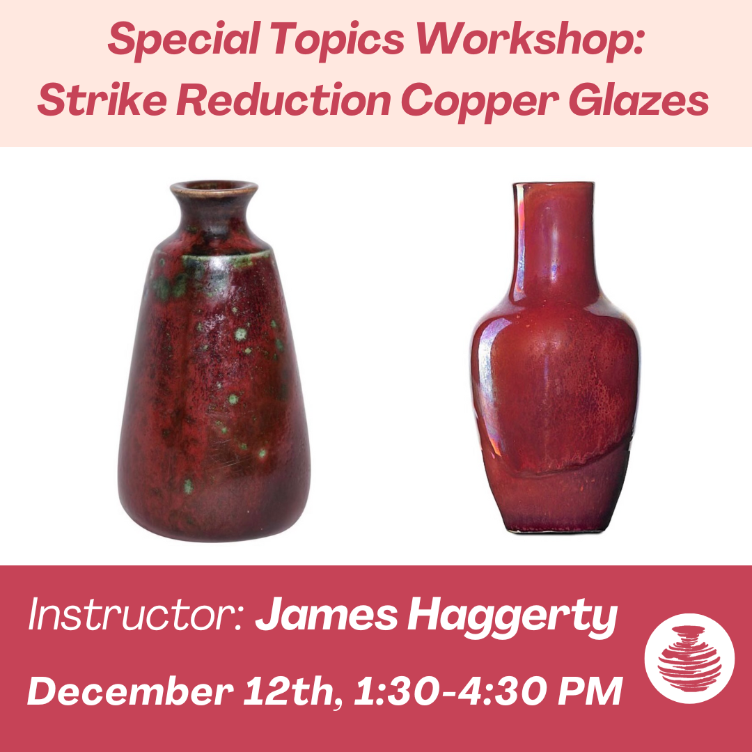 For Curtis: 3-Hour Workshop by James Haggerty: Strike Reduction Copper Glazes