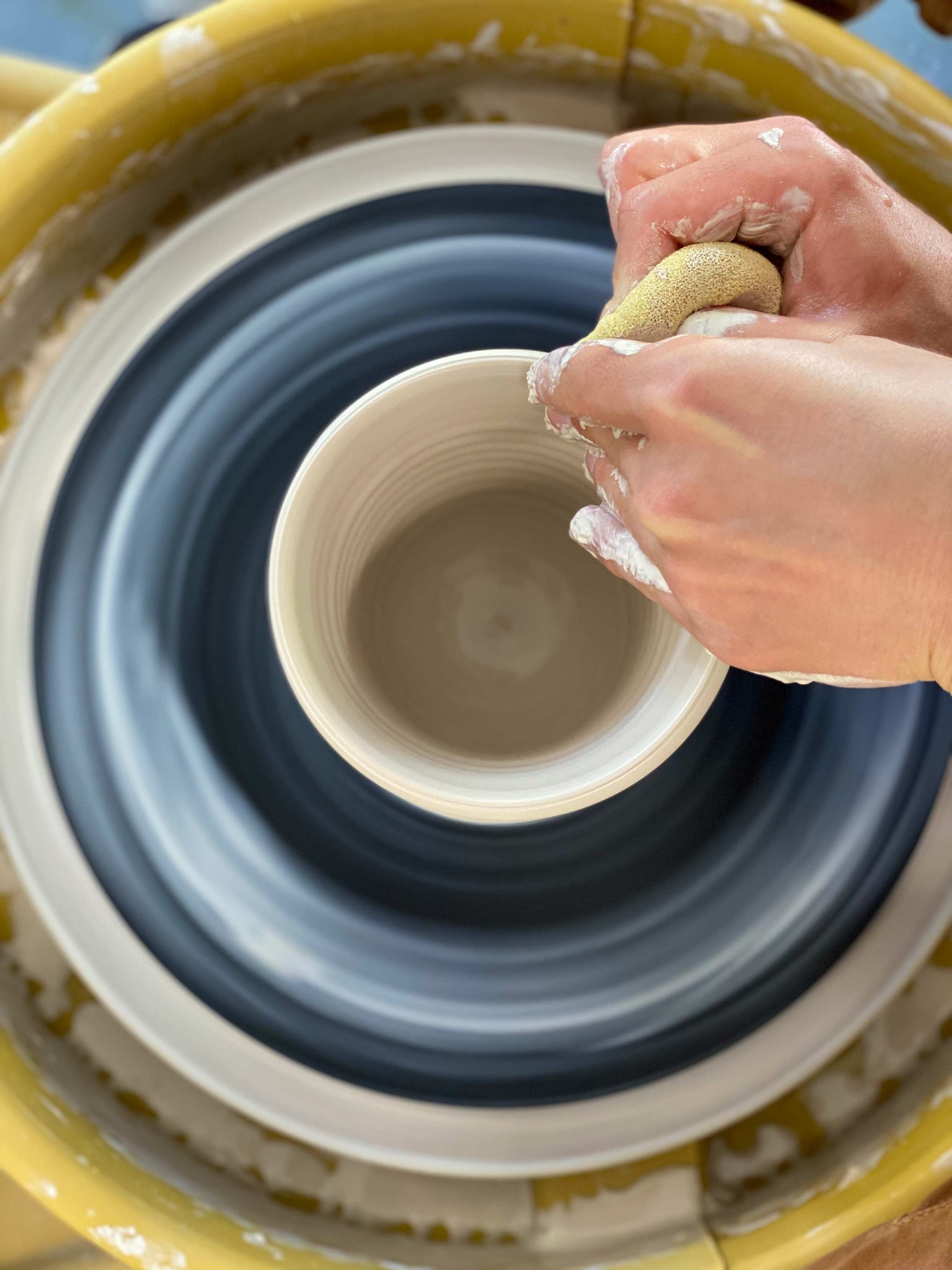 Jan Milton Enrollment for - Introduction to Wheel Throwing - Thursday Mornings with Gaby Mandelik (9/14 - 11/2), 10 AM-1 PM